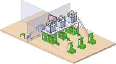 Plastic Products Production Line with continuous-type mixer