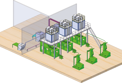Plastic Products Production Line with continuous-type mixer